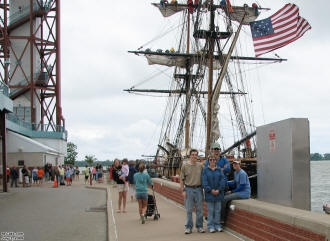 Kirt, Melanie, Sally & Matt ready to set sail, Flagship Niagara Day Sail on July 3, 2009 - Airplanes and Rockets