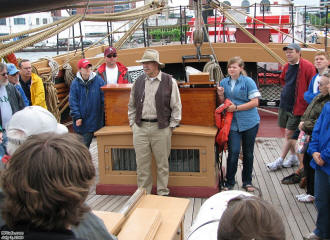 Captain Walter Rybka gives instruction prior to setting sail, Flagship Niagara Day Sail on July 3, 2009 - Airplanes and Rockets