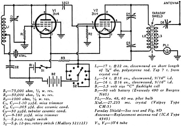 Schematic of the Citizens Band transmitter - Airplanes and Rockets