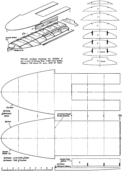 Skiddin' II Racing Hydroplane Plans - Airplanes and Rockets