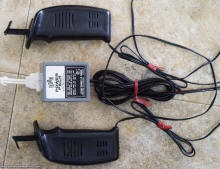 Speed Controllers and Power Supply on Eldon Simpsons-Sears Slot Car Set - Airplanes and Rockets