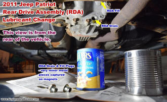 2011 Jeep Patriot Rear Drive Assembly (RDA) Lube Change Drain & Fill Plug Locations - Airplanes and Rockets