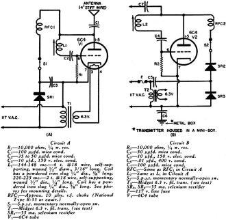 Original version of the transmitter using an ultraudion oscillator - Airplanes and Rockets