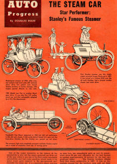 Auto Progress: Stanley Steamer, March 1955 Air Progress - Airplanes and Rockets