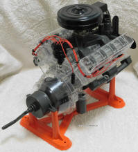 Right-Rear View of Revell 1/4-Scale Visible V-8 Engine - Airplanes and Rockets