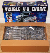 Kit Parts Pack in Box of of Revell 1/4-Scale Visible V-8 Engine - Airplanes and Rockets