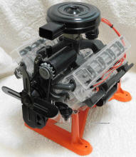 Front-Left View of Revell 1/4-Scale Visible V-8 Engine - Airplanes and Rockets