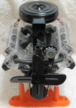 Front View of Revell 1/4-Scale Visible V-8 Engine - Airplanes and Rockets
