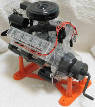 Left-Rear View of Revell 1/4-Scale Visible V-8 Engine - Airplanes and Rockets