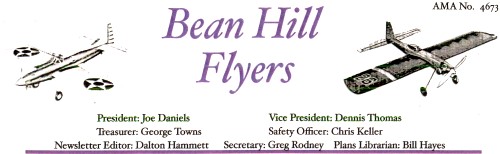 Bean Hill Flyers 2013 Summer Schedule - Airplanes and Rockets
