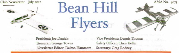 Bean Hill Flyers September 2012 Club Newsletter - Airplanes and Rockets