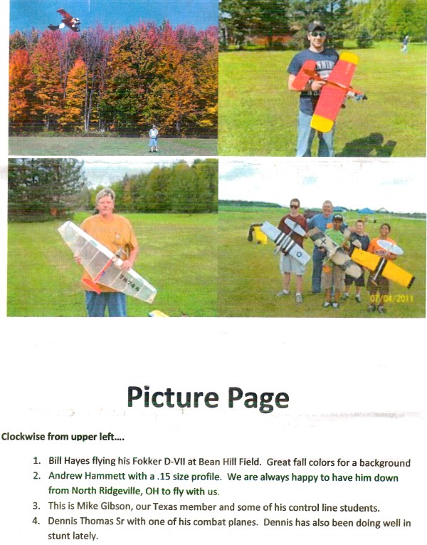 January 2012 Bean Hill Flyers Newsletter (page 5) - Airplanes and Rockets