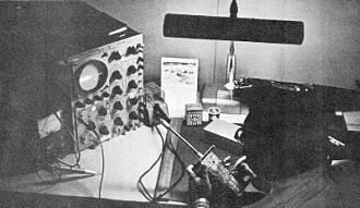 AAM Commander 2-Channel RC System, Using a Tektronix 435 scope, Fred Marks checks encoder pulsesMay 1972 American Aircraft Modeler