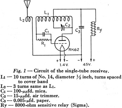 Circuit of the single-tube receiver - Airplanes and Rockets