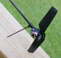 E-flite Blade CP - tail rotor motor and line of CA on tail rotor blade to balance it - Airplanes and Rockets