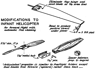 Modifications to Infant Helicopter - Airplanes and Rockets