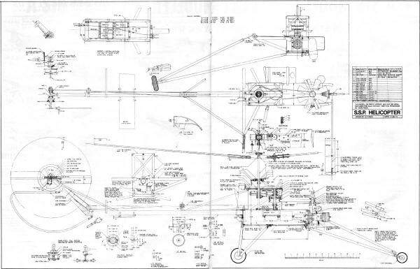 S.S.P. Helicopter Plans Sheet - Airplanes and Rockets