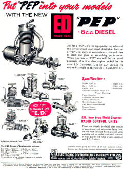 PEP Engine Ad, June 1960 Aero Modeller - Airplanes and Rockets