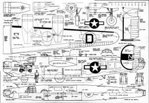 Scale Detail Plans for B-24 Liberator - Airplanes and Rockets