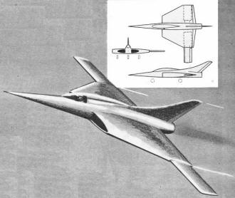 single-jet single-seat delta-wing fighter by C. R. Tennant of Leicester, England - Airplanes and Rockets