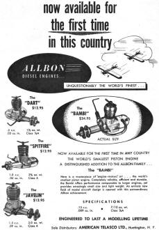 Allbon Diesel Engines, November 1954 Air Trails - Airplanes and Rockets