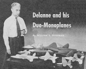 Delanne and His Duo-Monoplanes, October 1950 Air Trails - Airplanes and Rockets