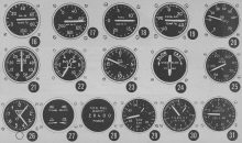 "Raw" scan version of aircraft instruments (2) - RF Cafe