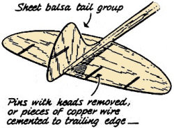 Precise adjustments to tail surfaces of balsa gliders - Airplanes and Rockets