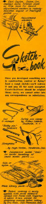Sketch-book from August 1954 Air Trails Hobbies for Young Men (p64) - Airplanes and Rockets