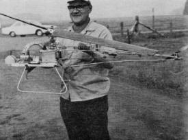1968 German Helicopter Competition, Although crude, this model has all normal helicopter controls, cyclic, collective, directional, and throttle, March 1969 AAM - Airplanes and Rockets