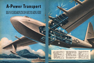 Atomic-Power Air Transport, January 1952 Air Trails - Airplanes and Rockets