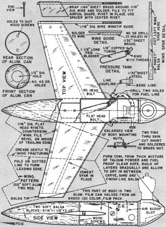 Rathgeber's "Minimum" Plans, March 1957 American Modeler Magazine - Airplanes and Rockets