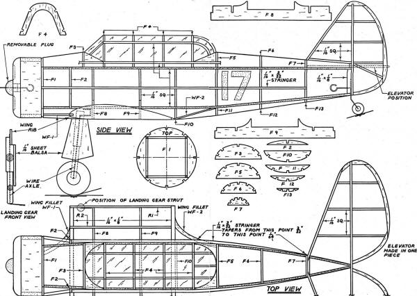 Army BC-1 Fuselage Plans - Airplanes and Rockets