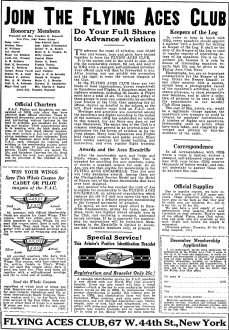 Join the Flying Aces Club, December 1939 Flying Aces - Airplanes and Rockets