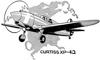 Curtiss XP-42, December 1939 Flying Aces - Airplanes and Rockets