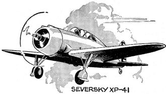 Seversky XP-41, December 1939 Flying Aces - Airplanes and Rockets