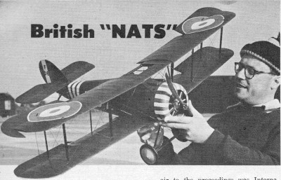 1961 British Nationals, Free flight scale winner, Simmance's superb Yath scale Sopwith Snipe had perfect rib and stringer detail - Airplanes and Rockets