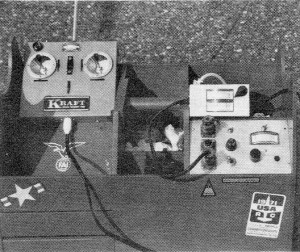Close up of the special field box containing the interlace equipment described in article - Airplanes and Rockets