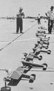 All About Air Modeling, Annual Edition 1962 Model Aviation - Line up of team racers at National competition - Airplanes and Rockets