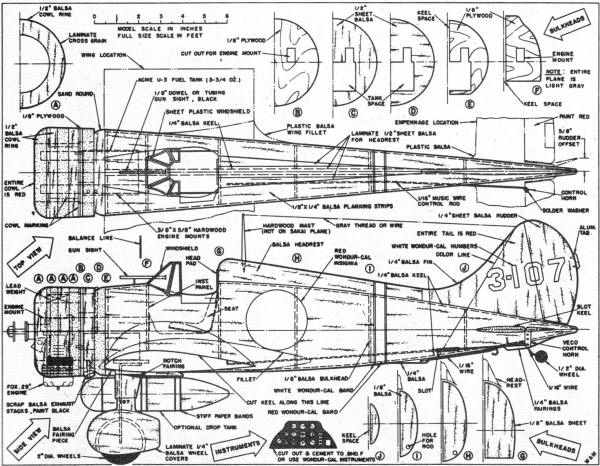 Sakai's "Claude" Mitsubishi Type 96 Plans (Sheet 2) - Airplanes and Rockets