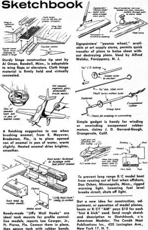 Sketchbook - Hints & Kinks, June 1962 American Modeler - Airplanes and Rockets