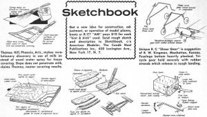 Sketchbook from December 1962 American Modeler Magazine - Airplanes and Rockets