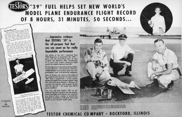 Testors Advertisement, May 1954 Model airplane News - Airplanes and Rockets
