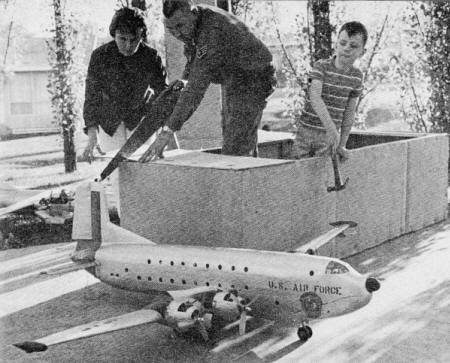 The family puzzles crating a 7 ft. 3 in. Globemaster - Airplanes and Rockets