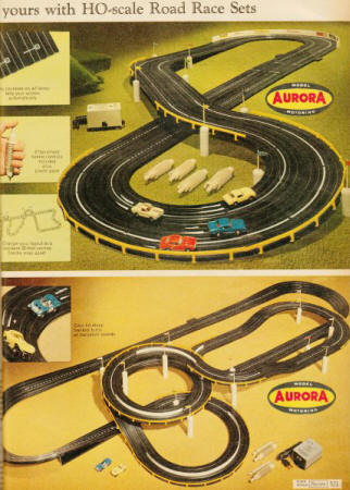 Slot Cars Race Track Sets in Sears 1969 Christmas Wish Book - Airplanes and Rockets