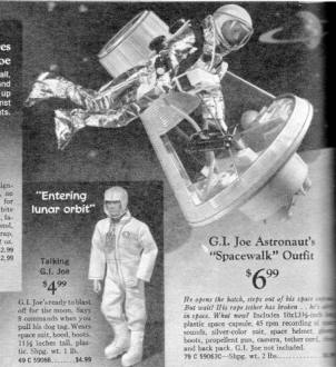 G.I. Joe Astronaut's "Spacewalk" Outfit in Sears 1969 Christmas Wish Book - Airplanes and Rockets
