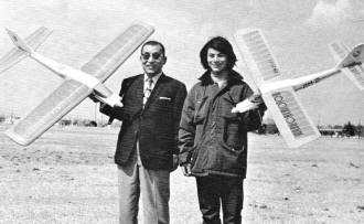 Kenichi Mabuchi (left) and author's son, Kenji - Airplanes and Rockets