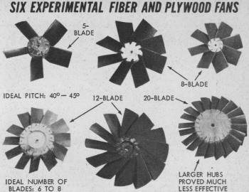 Six Experimental Fiber and Plywood Fans - Airplanes and Rockets
