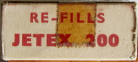 Jetex "200" Fuel Pellet Box End - Airplanes and Rockets