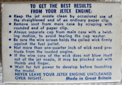 Jetex "35" Fuel Pellet Box Side - Airplanes and Rockets